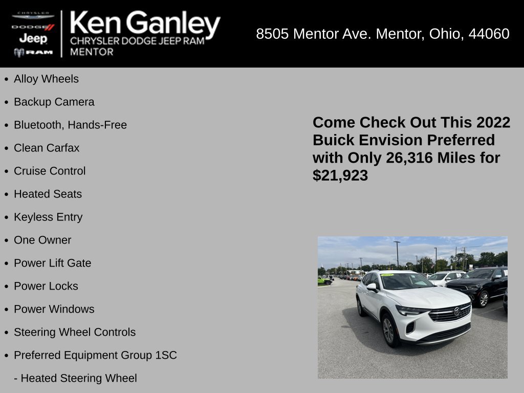 Used 2022 Buick Envision Preferred FWD image 5