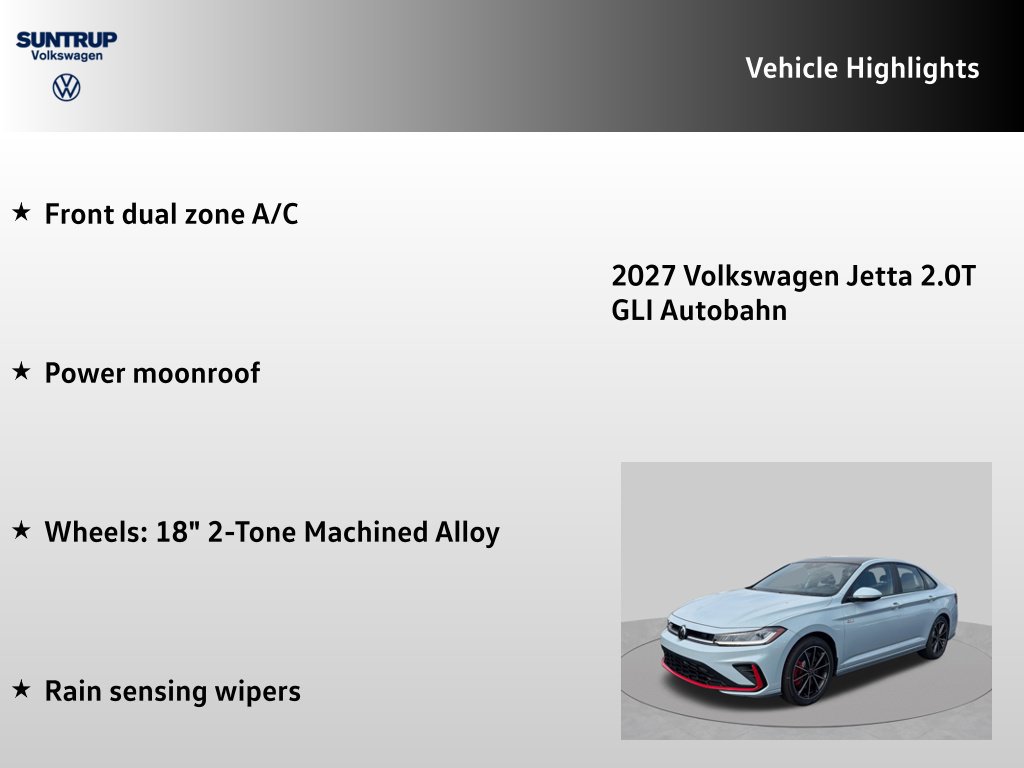 New 2027 Volkswagen Jetta GLI Autobahn FWD image 7
