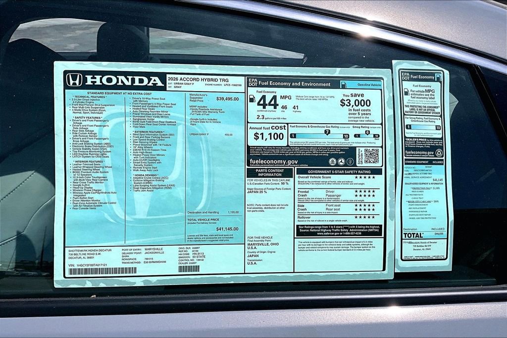 New 2026 Honda Accord Touring image 14