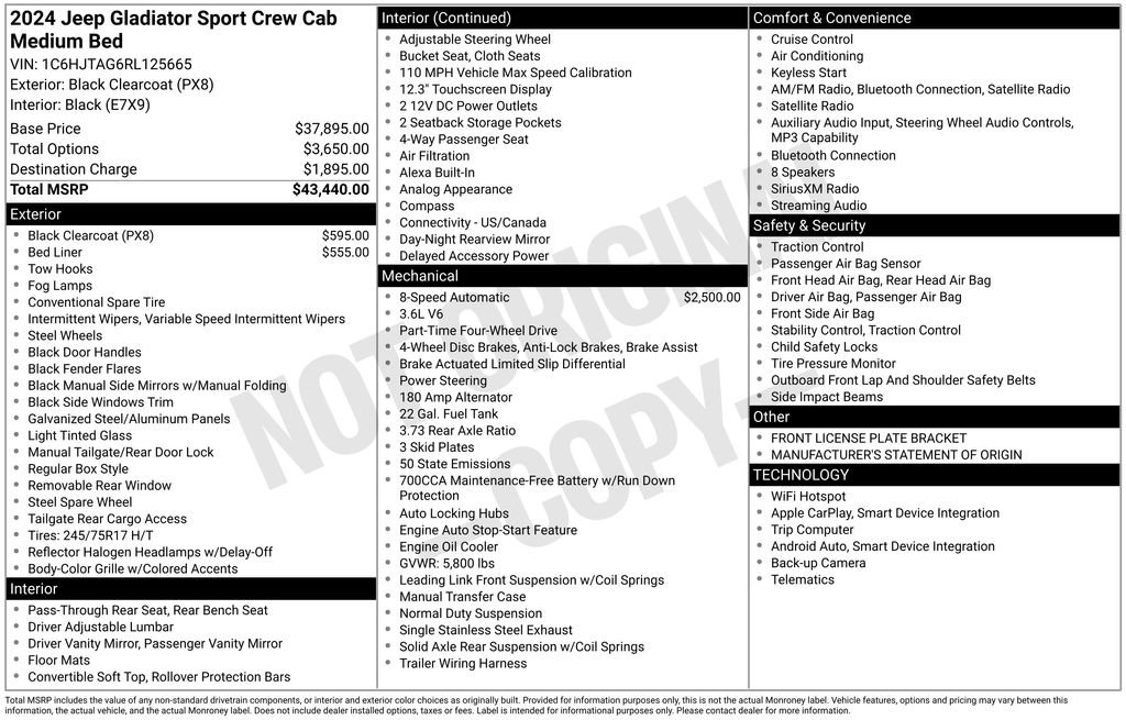 Certified 2024 Jeep Gladiator Sport image 41