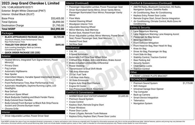 Used 2023 Jeep Grand Cherokee L Limited w/ Black Appearance Package AWD/4WD image 46