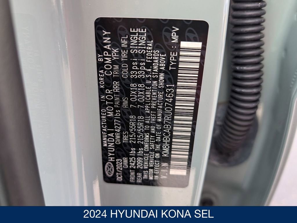 Certified 2024 Hyundai Kona SEL image 32