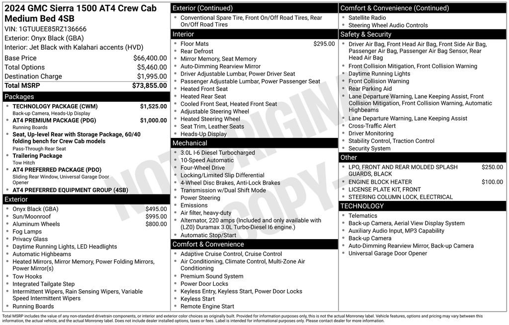 Used 2024 GMC Sierra 1500 AT4 w/ Technology Package image 44