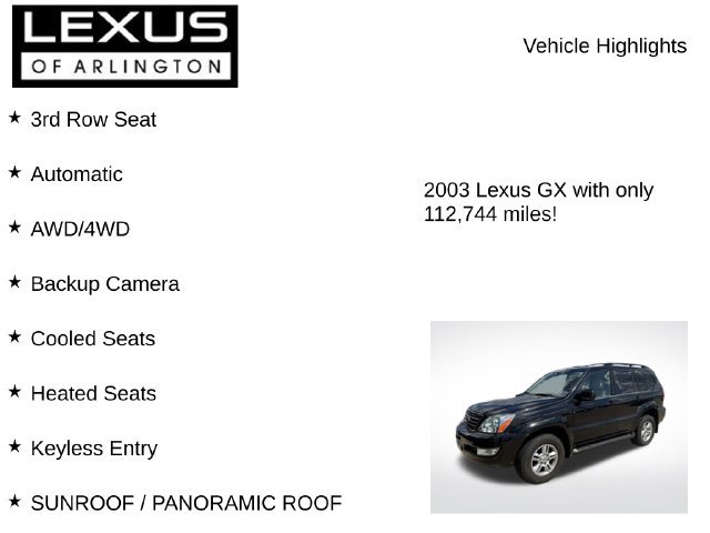 Used 2003 Lexus GX 470 AWD/4WD image 7
