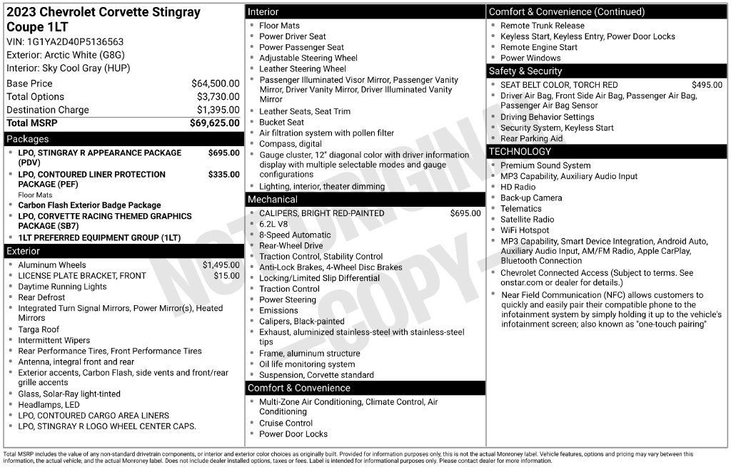 Used 2023 Chevrolet Corvette Stingray Coupe RWD image 5