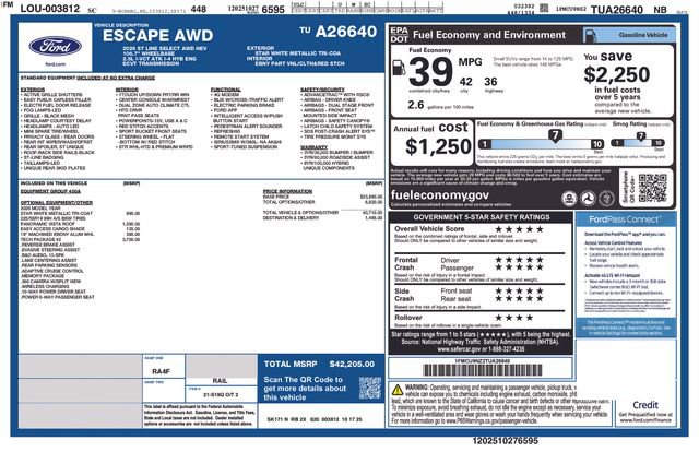 New 2026 Ford Escape ST-Line Select w/ Tech Pack #2 image 10