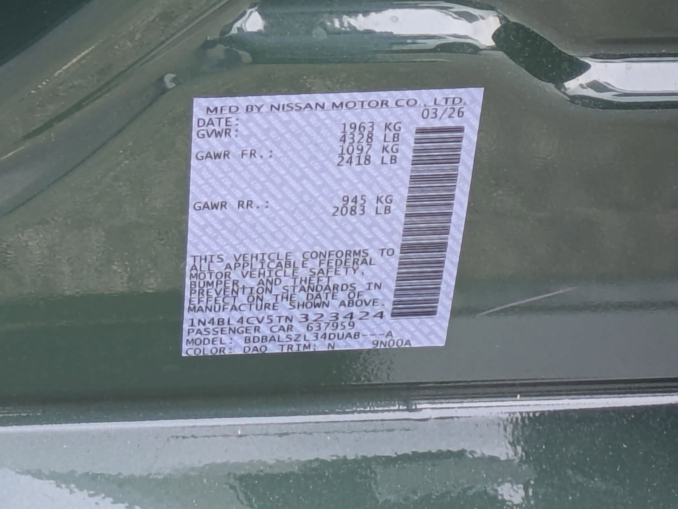 New 2026 Nissan Altima 2.5 SR w/ SR Premium Package image 35