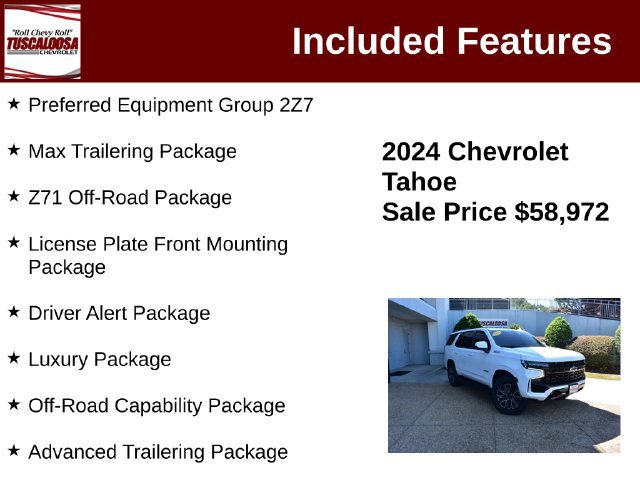 Certified 2024 Chevrolet Tahoe Z71 w/ Luxury Package AWD/4WD image 12