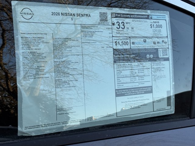 New 2026 Nissan Sentra S w/ Floor Mat Package image 23