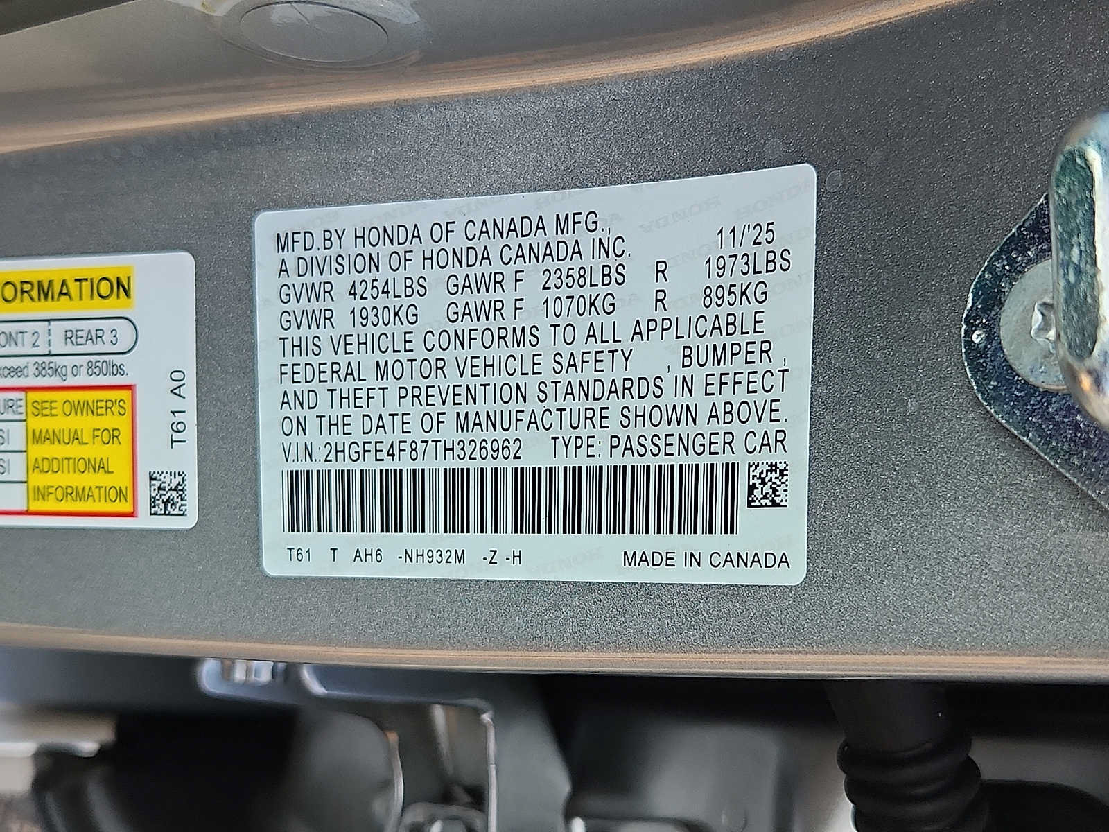Certified 2026 Honda Civic Sport image 26