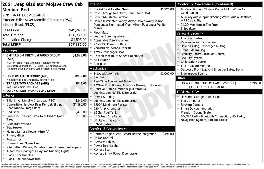 Used 2021 Jeep Gladiator Mojave image 5