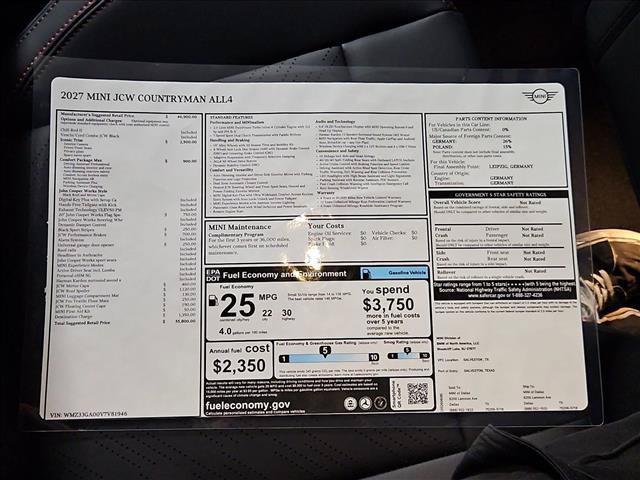 New 2027 MINI Cooper Countryman John Cooper Works w/ Comfort Package Max AWD/4WD image 18