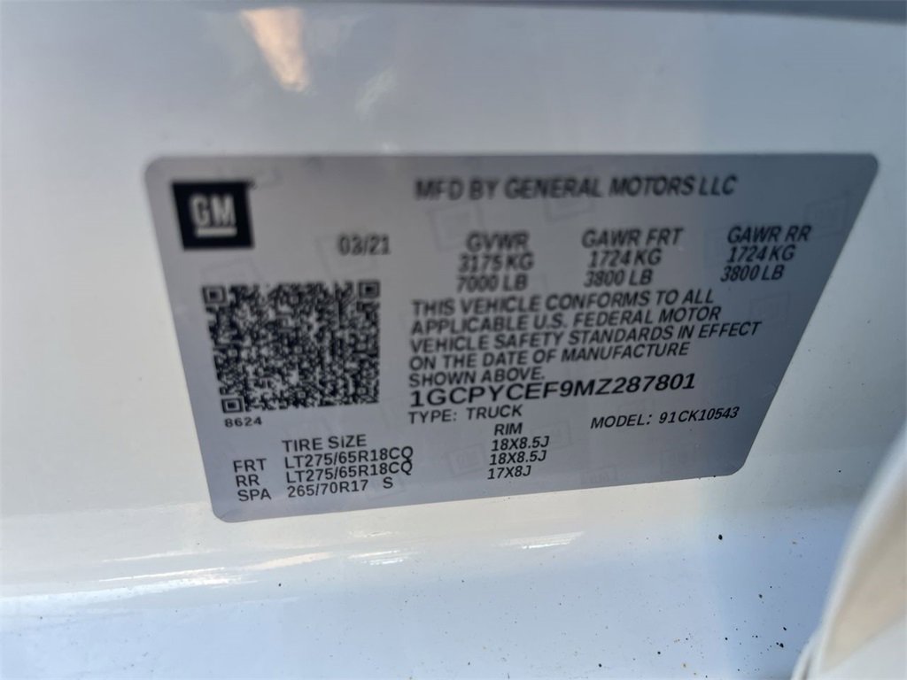 Certified 2021 Chevrolet Silverado 1500 Custom Trail Boss image 31