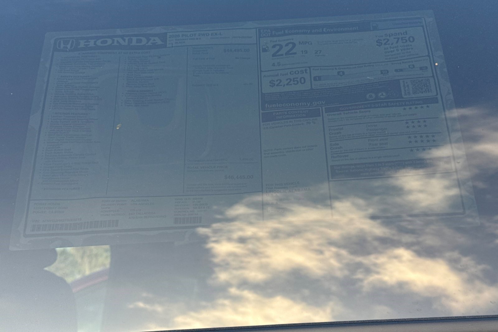 New 2026 Honda Pilot EX-L image 36