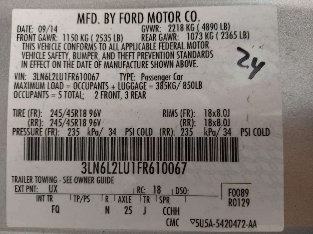 Used 2015 Lincoln MKZ Hybrid w/ Equipment Group 201A Select image 33