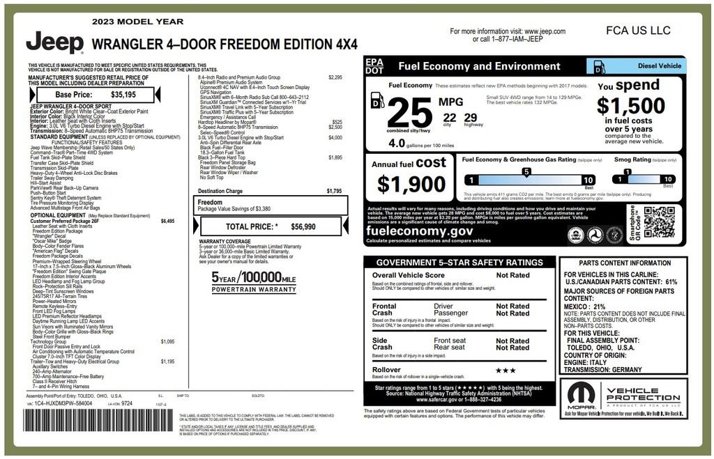 Used 2023 Jeep Wrangler Sport image 3