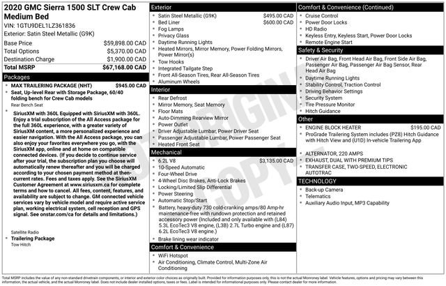 Used 2020 GMC Sierra 1500 SLT w/ Max Trailering Package image 28