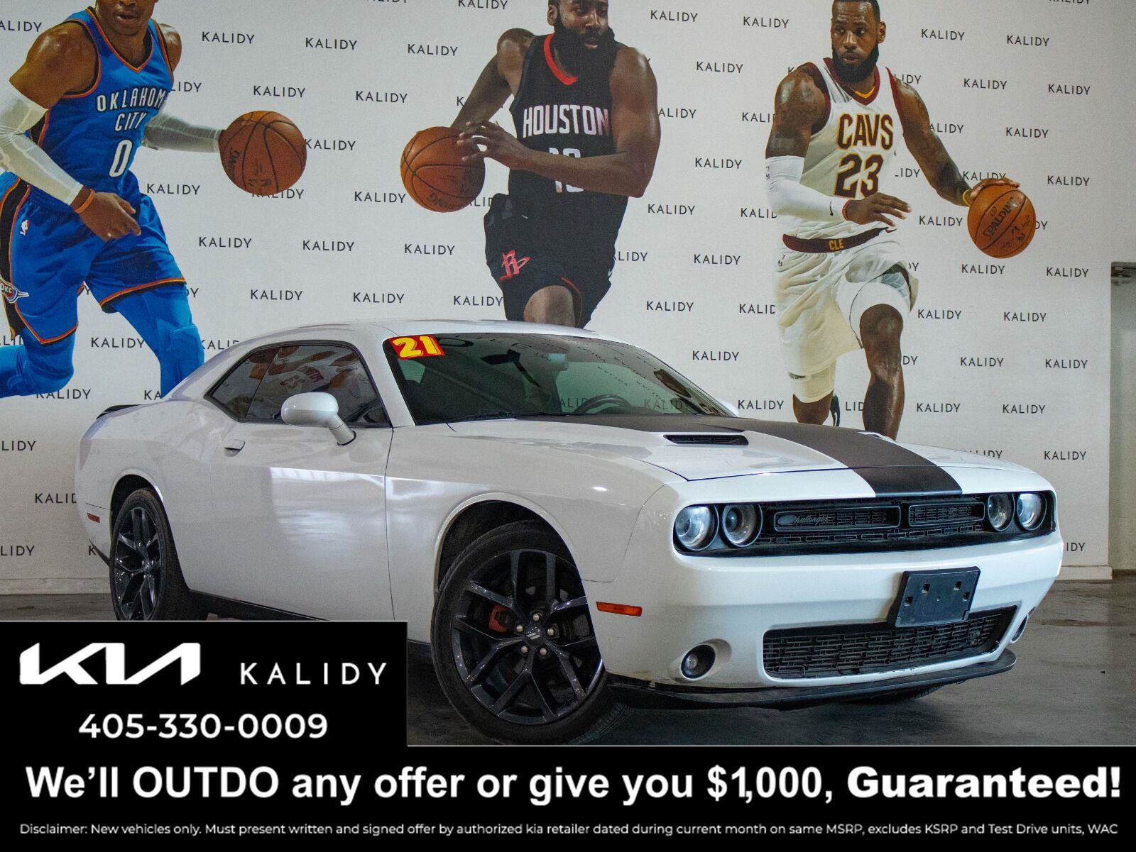 Used 2021 Dodge Challenger SXT w/ Blacktop Package RWD image 1