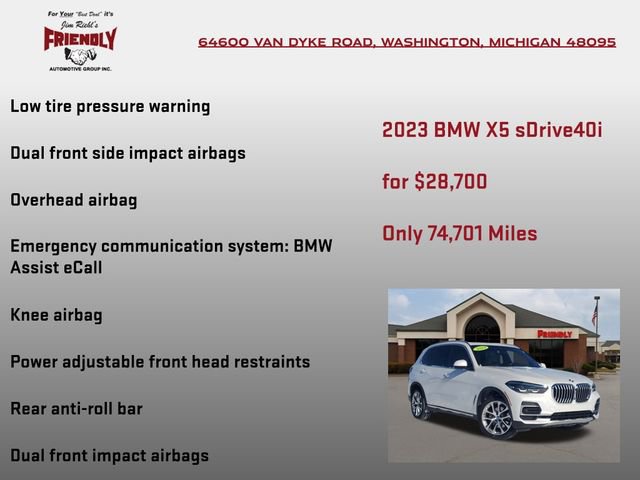 Used 2023 BMW X5 sDrive40i w/ Parking Assistance Package image 25