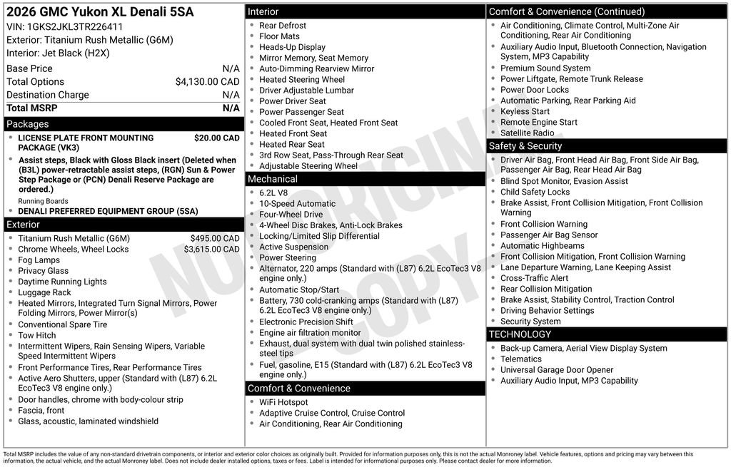 Used 2026 GMC Yukon XL Denali AWD/4WD image 9