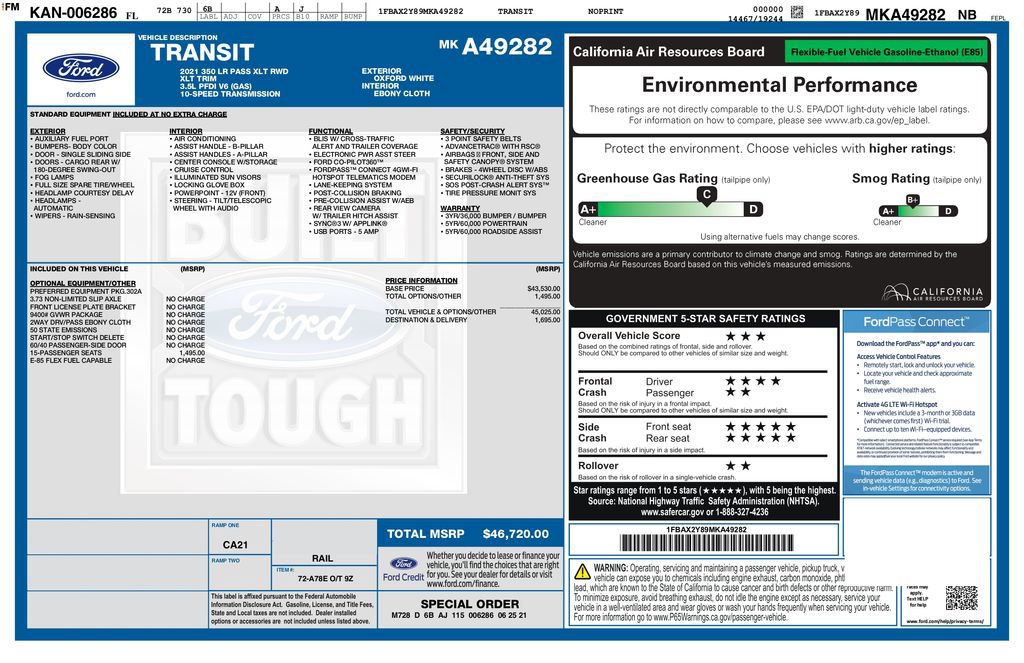 Used 2021 Ford Transit 350 XLT RWD image 3