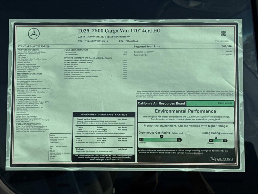 New 2025 Mercedes-Benz Sprinter 2500 image 9