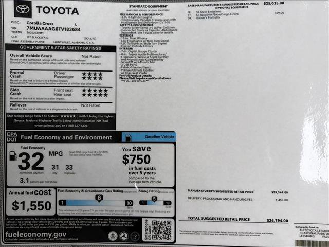 New 2026 Toyota Corolla Cross L image 24