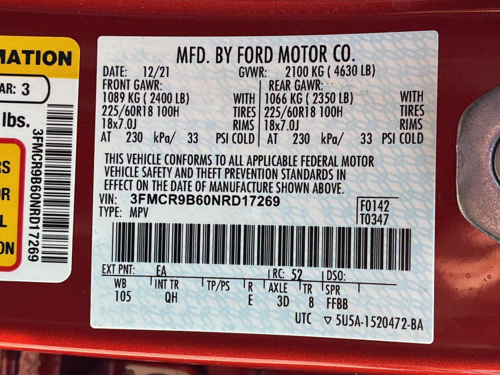Used 2022 Ford Bronco Sport Big Bend w/ Convenience Package AWD/4WD image 27