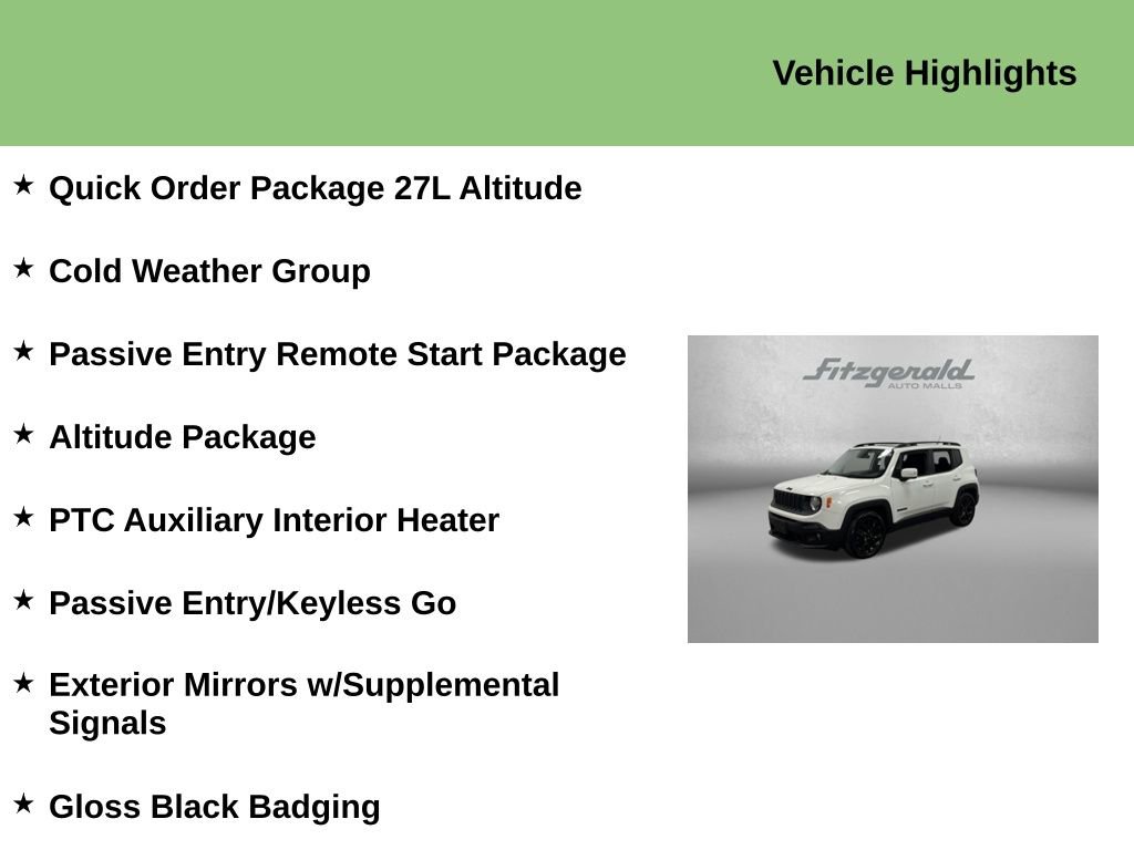 Used 2017 Jeep Renegade Altitude image 9