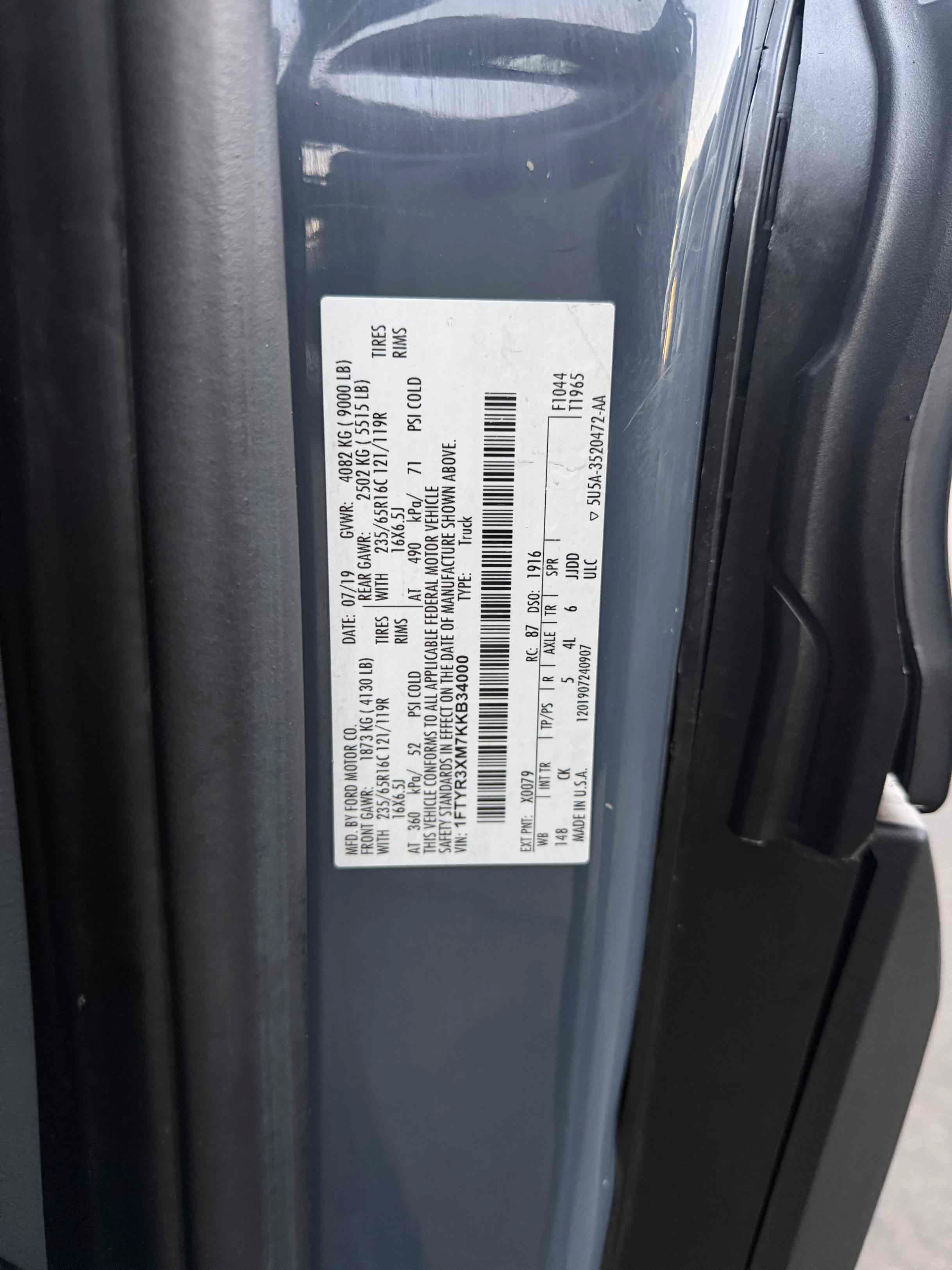 Used 2019 Ford Transit 250 148 High Roof Extended RWD image 20