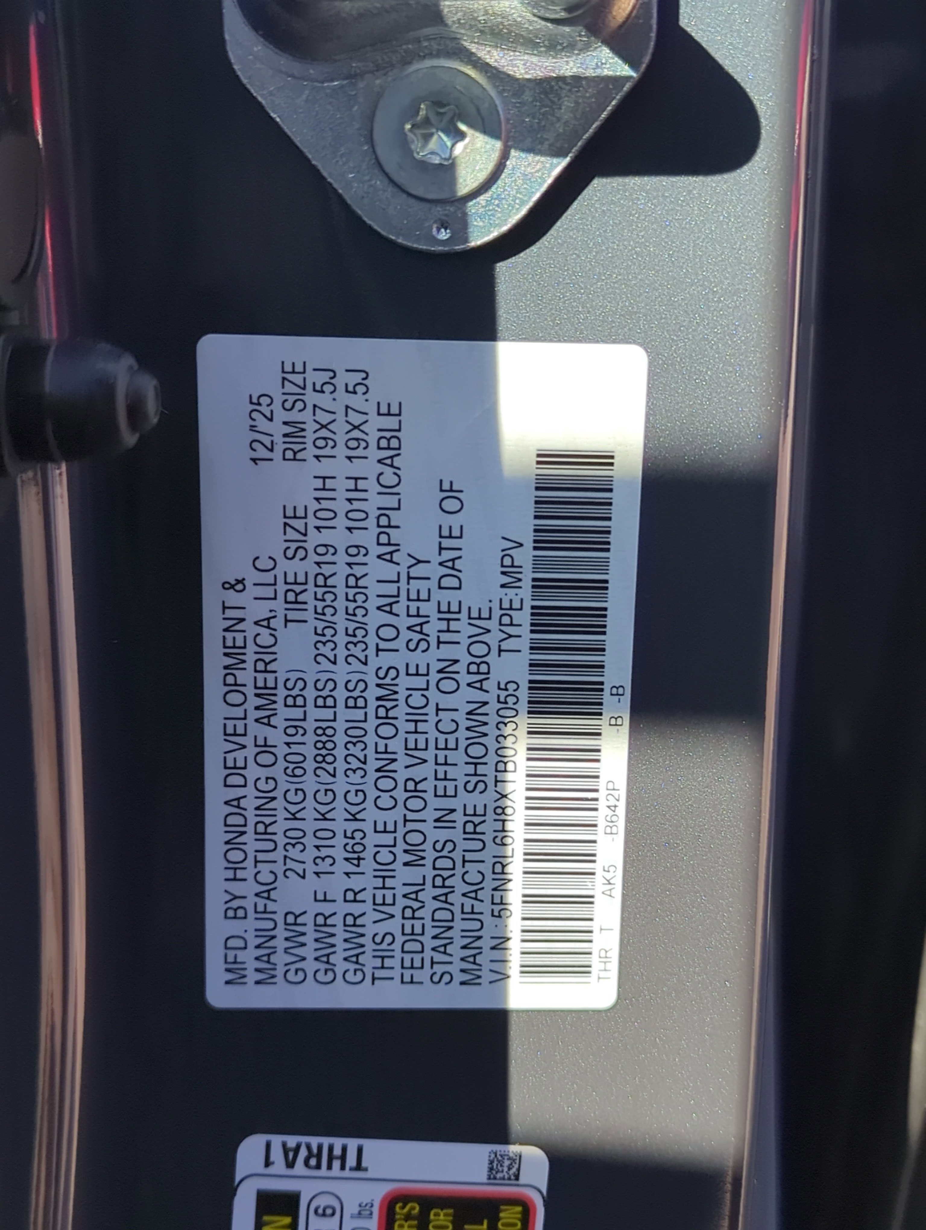 New 2026 Honda Odyssey Touring image 30