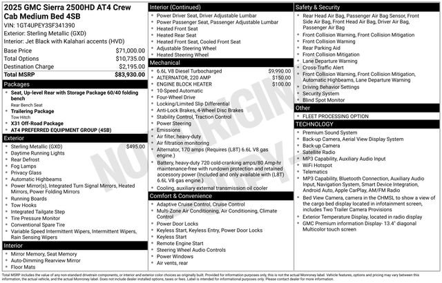 Certified 2025 GMC Sierra 2500 AT4 AWD/4WD image 46