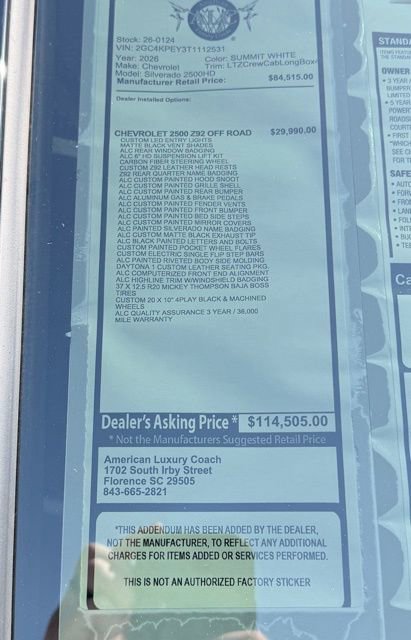 New 2026 Chevrolet Silverado 2500 LTZ w/ LTZ Plus Package image 2