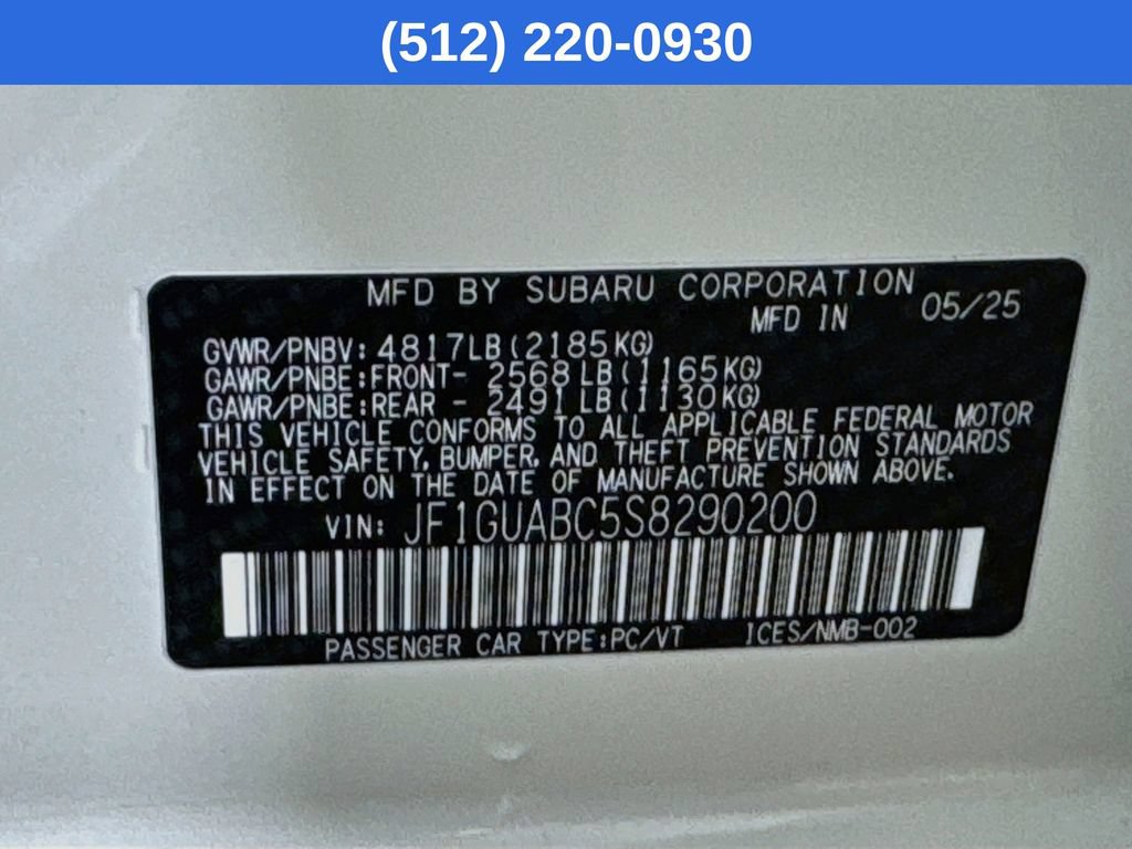 Certified 2025 Subaru Impreza 2.0i AWD/4WD image 39