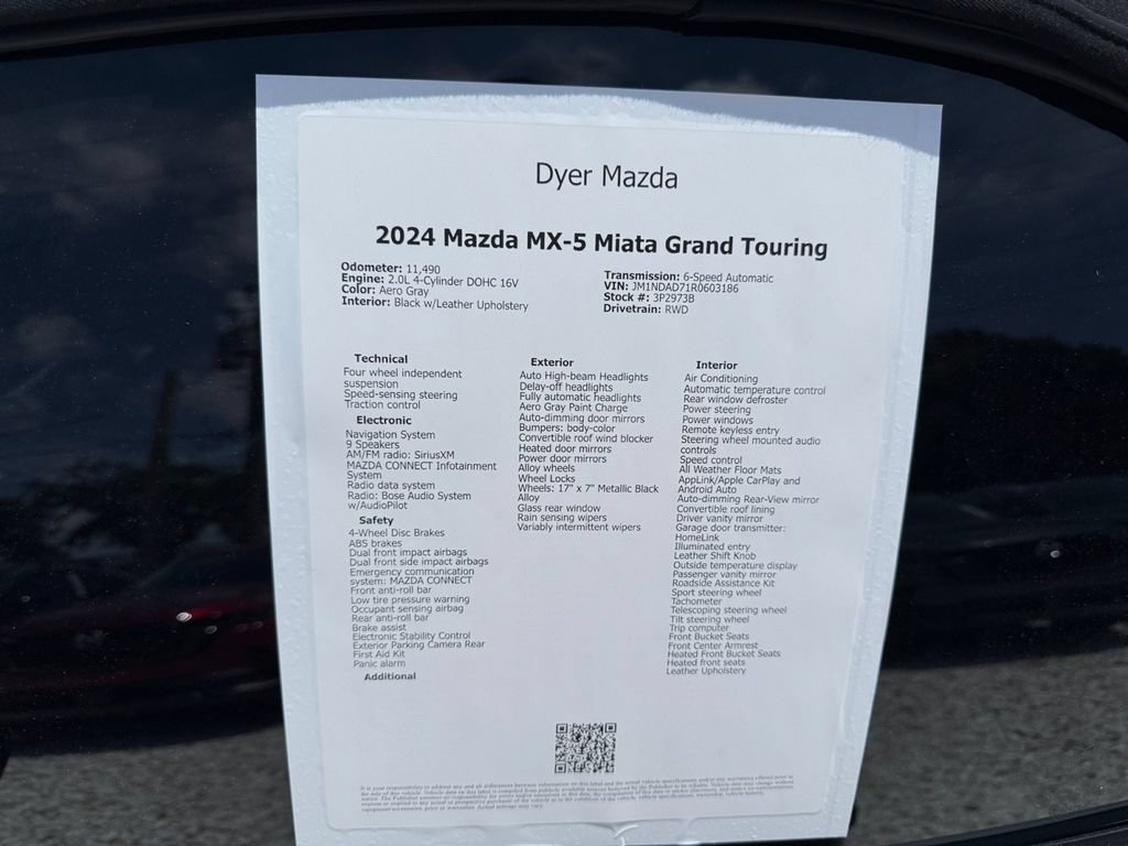 Used 2024 MAZDA MX-5 Miata Grand Touring RWD image 24