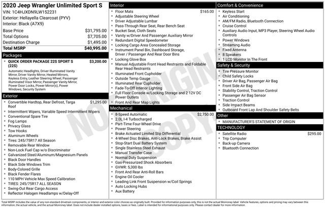 Used 2020 Jeep Wrangler Unlimited Sport S image 23