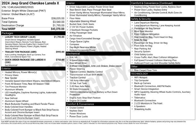 Used 2024 Jeep Grand Cherokee Laredo X w/ Luxury Tech Group I RWD image 21
