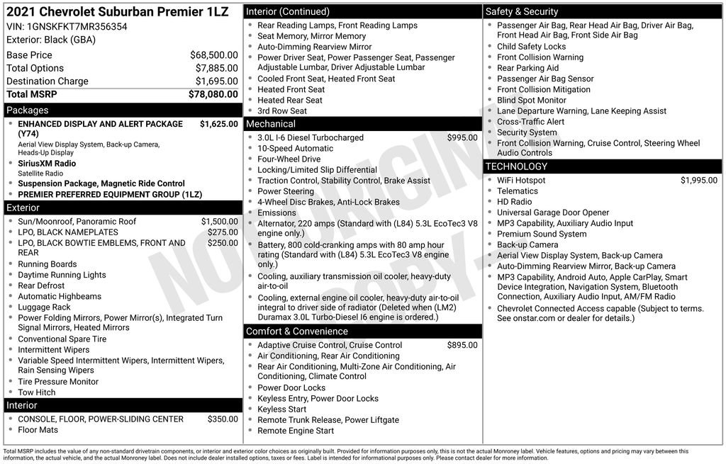 Used 2021 Chevrolet Suburban Premier AWD/4WD image 6