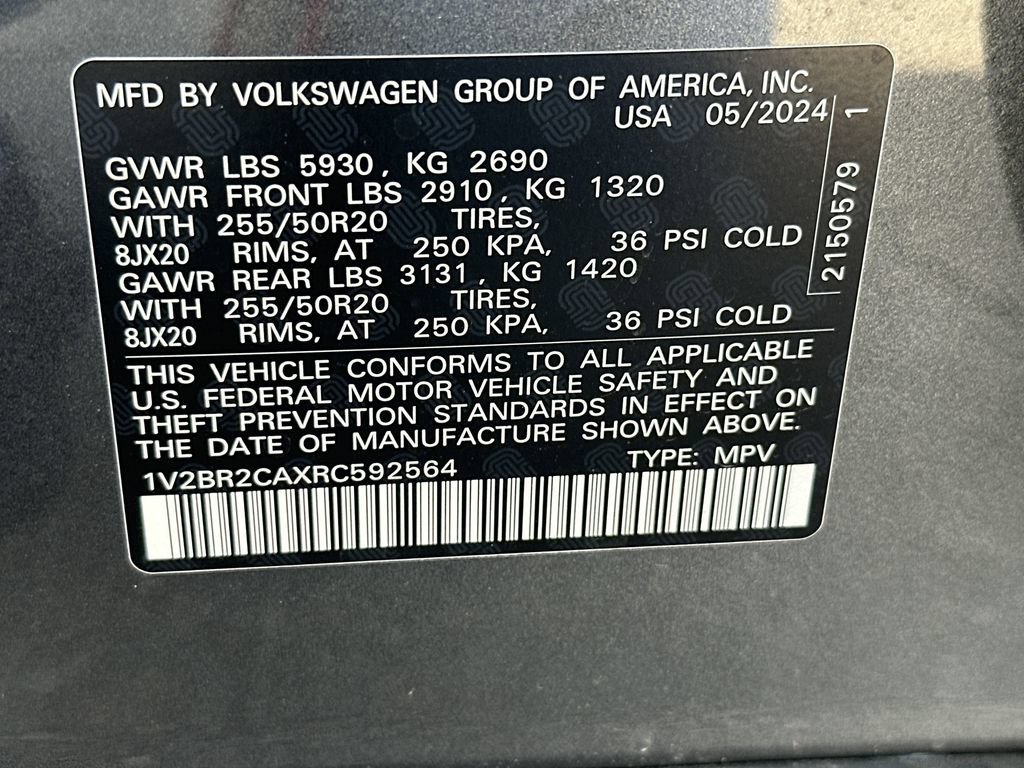 Used 2024 Volkswagen Atlas SEL AWD/4WD image 27