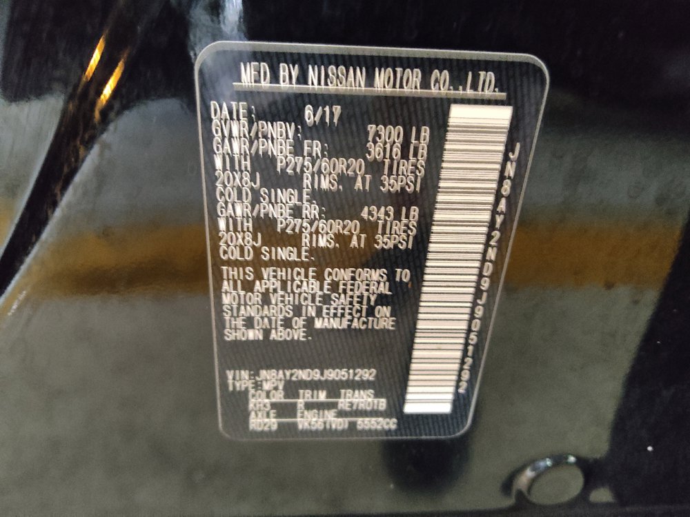 Used 2018 Nissan Armada Platinum w/ Interior Lighting Package RWD image 33