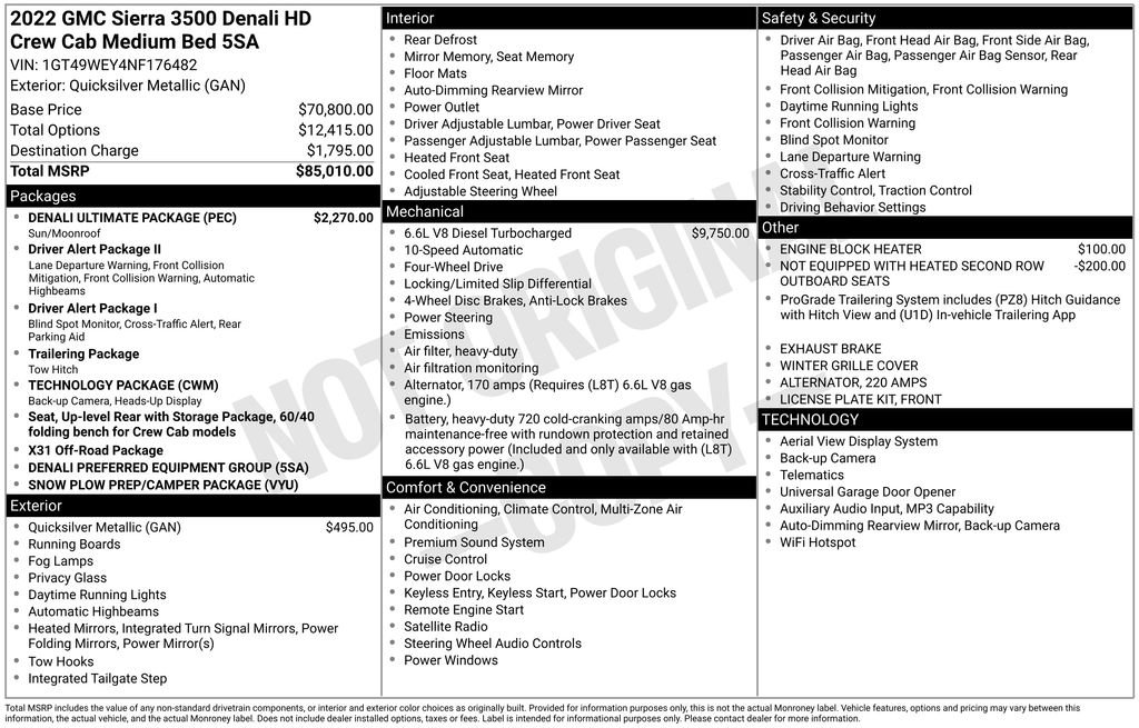 Used 2022 GMC Sierra 3500 Denali w/ Denali Ultimate Package AWD/4WD image 4