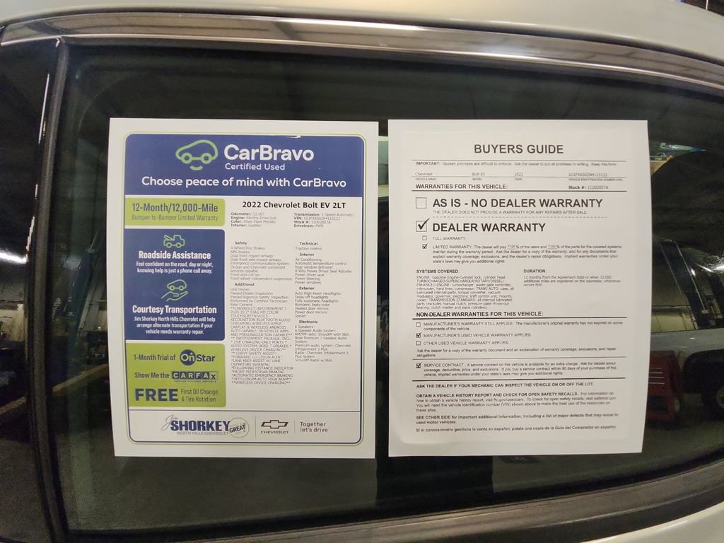 Used 2022 Chevrolet Bolt LT w/ Infotainment Package FWD image 32
