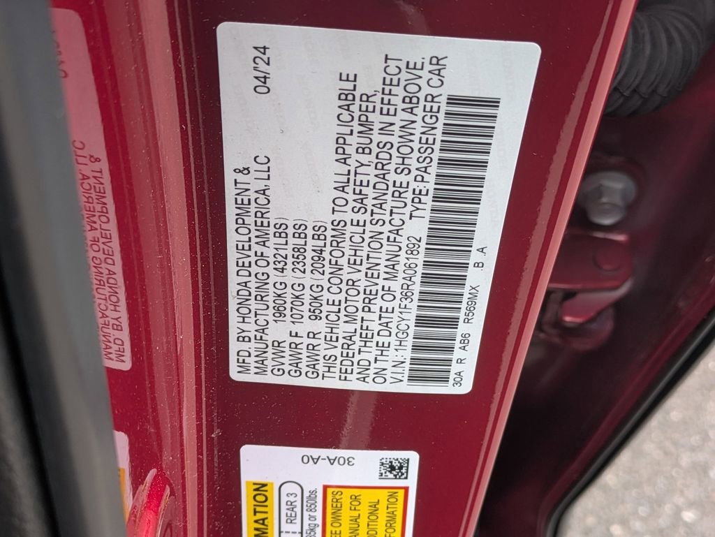 Used 2024 Honda Accord EX image 27