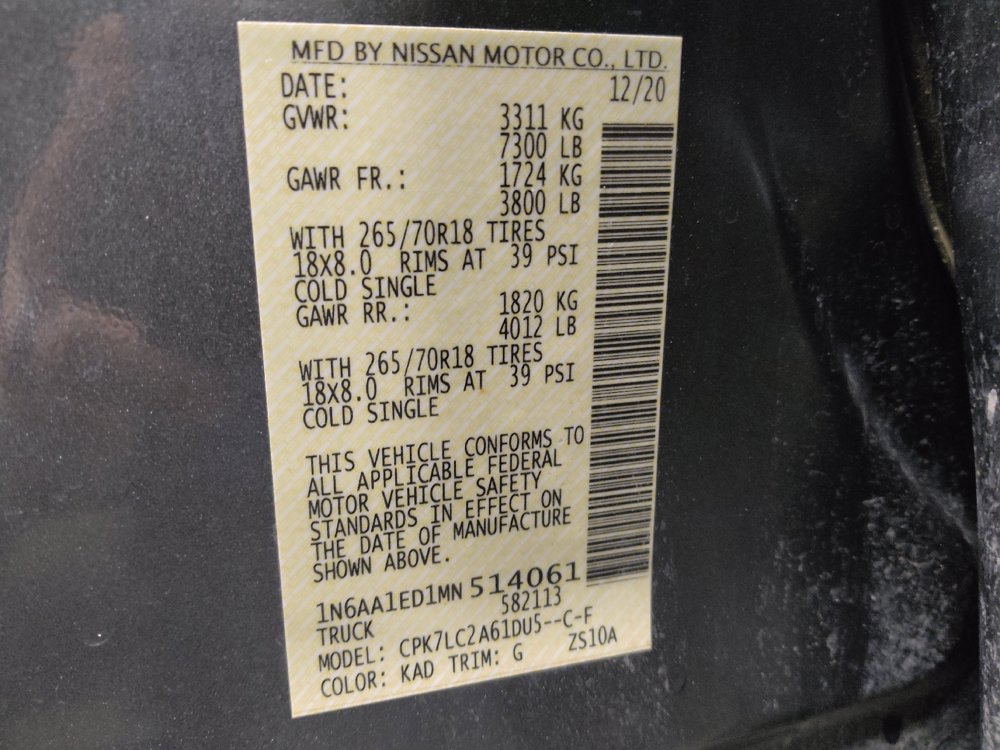 Used 2021 Nissan Titan SV w/ SV Convenience Package AWD/4WD image 33