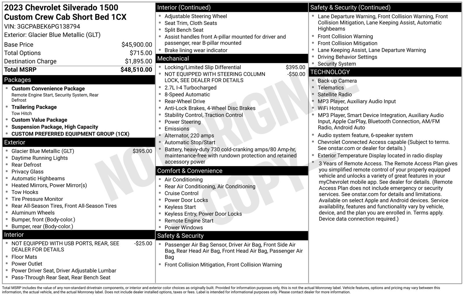 Used 2023 Chevrolet Silverado 1500 Custom RWD image 41