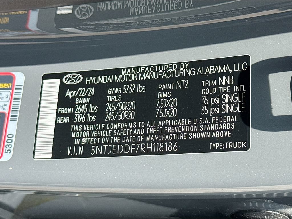 Used 2024 Hyundai Santa Cruz Limited AWD/4WD image 34