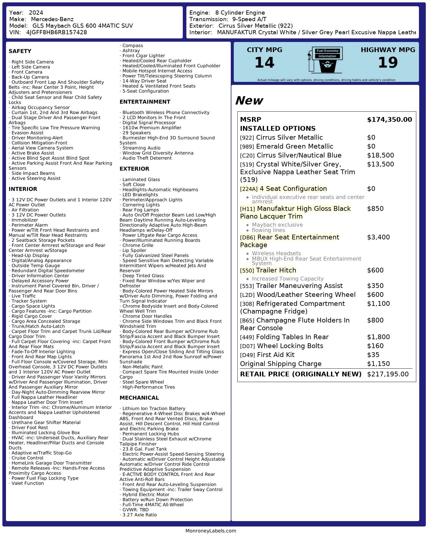 Used 2024 Mercedes-Benz Maybach GLS 600 4MATIC image 35