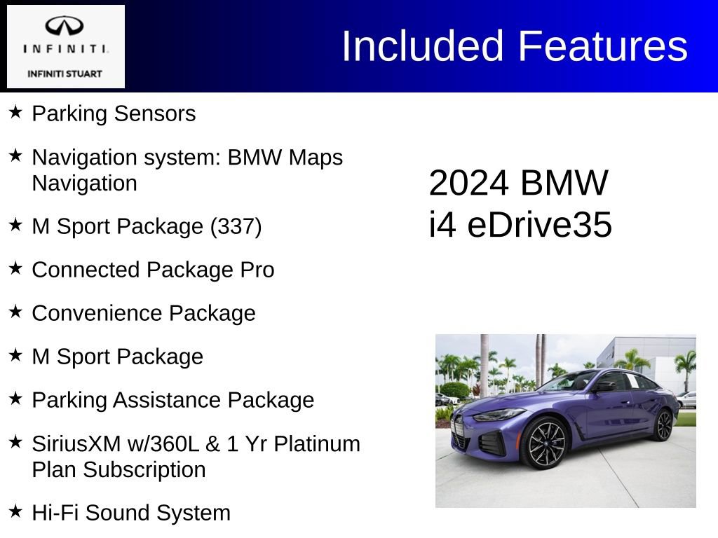 Used 2024 BMW i4 eDrive35 w/ M Sport Package image 3