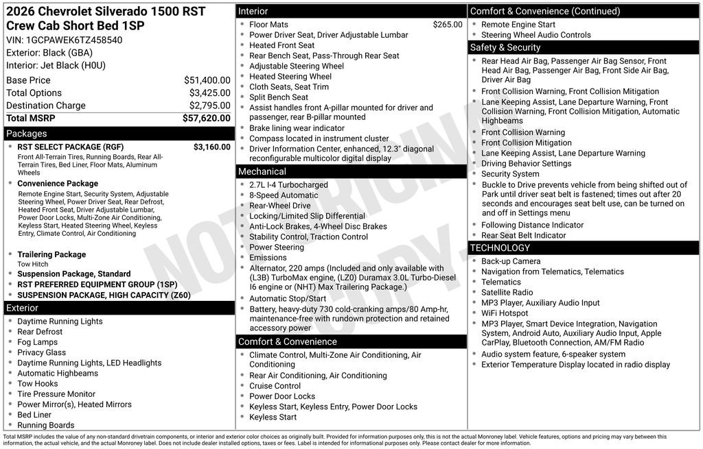 New 2026 Chevrolet Silverado 1500 RST w/ RST Select Package RWD image 3