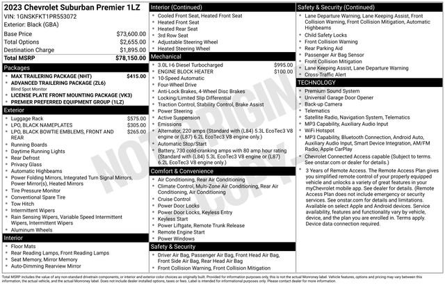 Certified 2023 Chevrolet Suburban Premier w/ Max Trailering Package AWD/4WD image 33